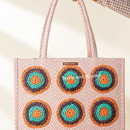 Textile and Beyond Leather Structured Tote Bag-9