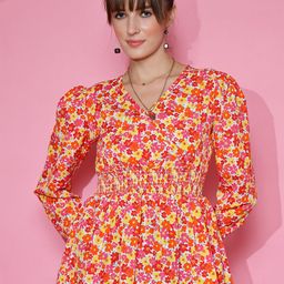 De La Moda Floral Print Crepe Top-picture-22