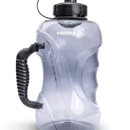 VECTOR X Transparent & Black Single Plastic Solid Water Bottle-picture-1