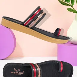 BERSACHE Set Of 2 Ultra Soft Technology Open Toe Flats-0