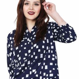 MALLORY WINSTON Mandarin Collar Crepe Top-image-82