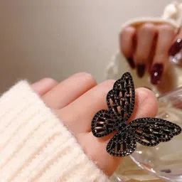 TIYARA Brass Silver-Plated Ring-35