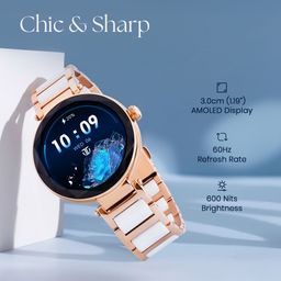 Titan Women Elixir 1.19 AMOLED Diamond Cut Design BP Skin Temp Monitorings Smart Watch image 4