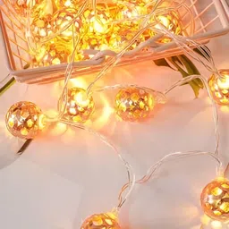 SPARK WORLD Yellow LED Ball String Lights image 4