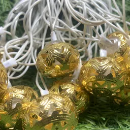 SPARK WORLD Beige Ball-Shaped String Lights image 4