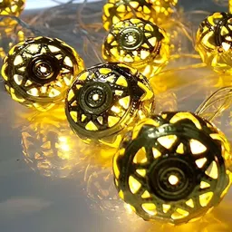 SPARK WORLD Yellow Ball Shape String Lights image 3