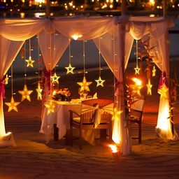 SPARK WORLD 138 Yellow Star Shaped LED String Lights image 2