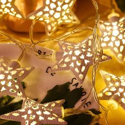 SPARK WORLD Gold Toned LED String Lights image 3