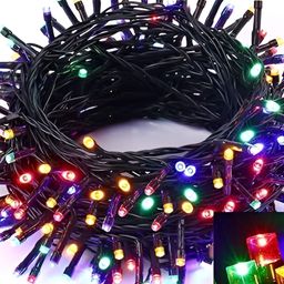 SPARK WORLD Green & Blue Rice Shaped Bulb String Lights image 4