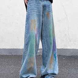 StyleCast x Revolte Men Wide Leg Light Fade Jeans-image-79
