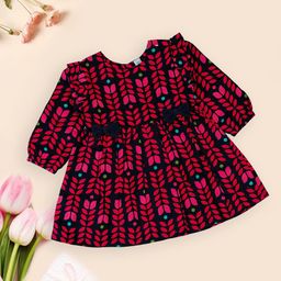 MeeMee Floral Print Fit & Flare Dress-57