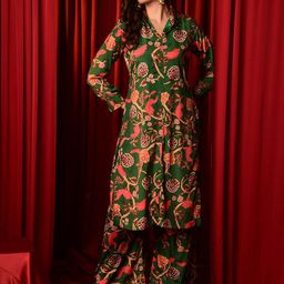 JHALAKK BY LAALZARI Printed Tunic With Palazzos Co-Ords-picture-2