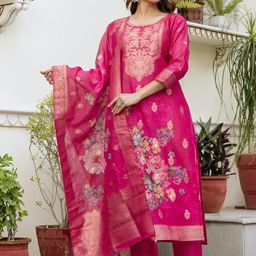 CaniBani Women Pink Kurta Sets-image-68
