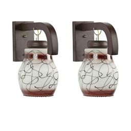 Somil Premium Designer Glass Wall / Night Lamp Elegant & Stylish Dcor Accent for Modern Interiors, color- Black, White, Brown, Size:- 19 X 32 X 29.5 CM-image-95
