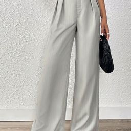 Outzidr Women Relaxed Pleated Trousers-image-124
