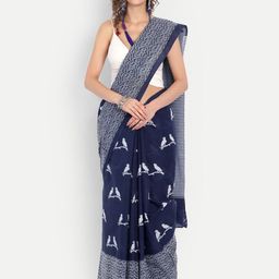 JAIPURI PRINT Kalamkari Pure Cotton Ikat Saree-image-72