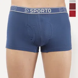 Sporto by Macho Men Pack Of 4 Cotton Trunks - Sprto_M1022-Dnm1-G1-M1-R1-S-picture-37