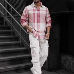 Powerlook Men Tartan Checks Opaque Checked Casual Shirt-image-19