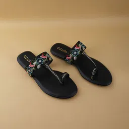 Ozuri Women Embellished One Toe Flats-image-46
