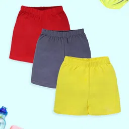 KiddoPanti Girls Pack Of 3 Mid Rise Regular Fit Regular Shorts-image-13