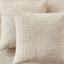 Home Centre Windsor Grain Beige & Grey 2 Pieces Woven Square Cushion Covers-picture-42