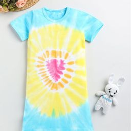 Lazy Shark Tie and Dye Print A-Line Dress-61