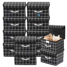 Kuber Industries Black Set of 6 Reusable Drawer Organiser Organisers-86