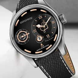 DOUBLERUN Men Dial & Leather Straps Analogue Chronograph Watch H05N15044-29