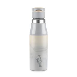 Milton Grey & Cream-Coloured Printed Hot and Cold PU Insulated Water Bottle 520 ml-7