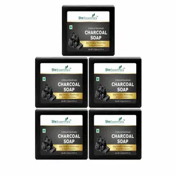 She Essentials Set Of 5 Natural Charcoal Soap - 125 g Each-46