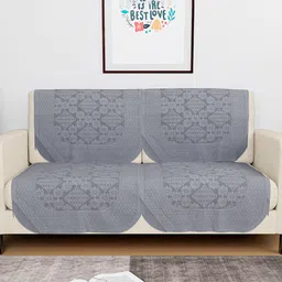 Kuber Industries Grey 4 Pieces Printed Cotton 2 Seater Sofa Covers-image-59