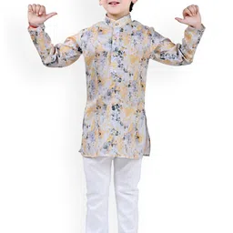 Kidotsav Boys Floral Printed Kurta with Pyjamas-picture-17