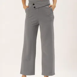 Zastraa Women Relaxed Straight Leg High-Rise Trousers-image-98