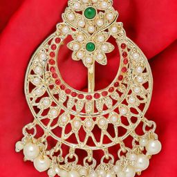 Anouk Pearls Studded Bun Pin Head Jewellery-image-19
