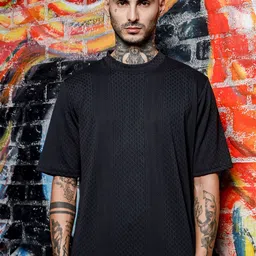 House of Koala Unisex Self Design Round Neck Oversized T-shirt-image-5