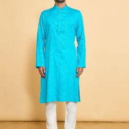 Arihant Rai Sinha Floral Woven Design Mandarin Collar Straight Kurta With Churidar-image-50