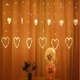 KAVYARA White Heart Shape String Lights image 2