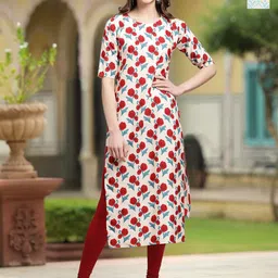 Moda Rapido Women Ethnic Motifs Printed Crepe Kurta-image-64