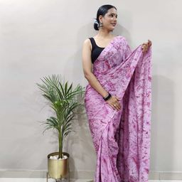 HERE&NOW Floral Pure Georgette Ready to Wear Jamdani Saree-picture-32