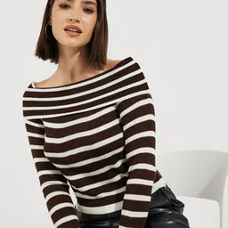Styli Womens Regular Fit Regular Length Off Shoulder Sweater-image-25