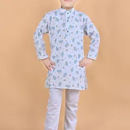 BT DEZINES Boys Floral Printed Regular Kurta with Pyjamas-32