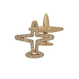 Curren Zircon-Studded Airplane Brooch-image-9