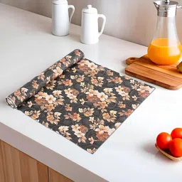 Kuber Industries Grey & Brown Printed Water Resistant Shelf Liner Organisers-18