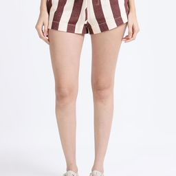 GLAM & CHIQUE Women Striped Low-Rise Technology Shorts-image-95