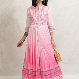 Vishudh Floral Print Maxi Dress-image-43