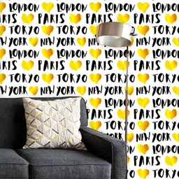 ArtzFolio Printed UV-Resistant Anti-Bacterial Travel Repeat Typography Peel & Stick Wallpaper-image-95