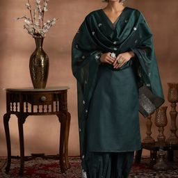 Libas V-Neck Kurta with Salwar & Dupatta-image-76