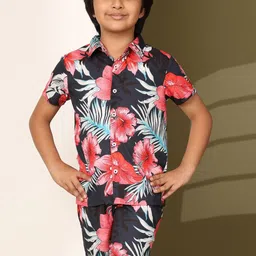 Enciger Boys Printed Short Sleeves Shirt With Shorts-image-78