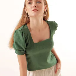 BIGDART Puff Sleeve Top-picture-40
