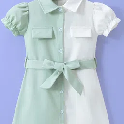 Mark & Mia Girls Colourblocked Solid Peplum Dress-image-39